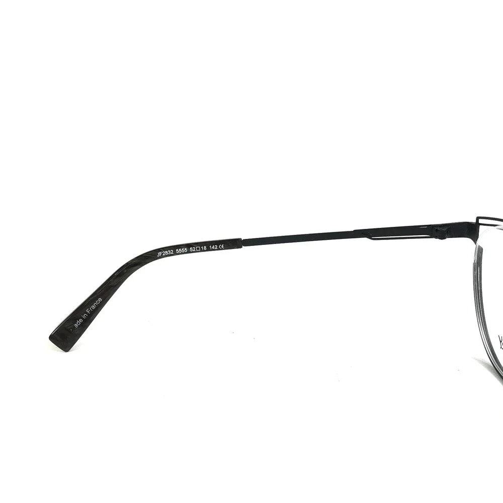 J.F. Rey Eyeglasses Frames JF2832 5555 Black Gold Cat Eye Wire Rim 52-18-142